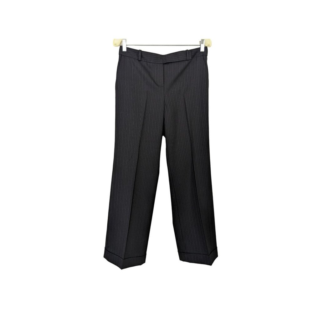 Ann Taylor Loft career straight cuffed wide leg black women pants size 6 petite